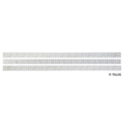 Tillig AKTION 87818 - Bodenfläche gerade Länge 316,8 mm / 2 x Rand 17mm / 1 x Mitte 9mm - Pflastersteine