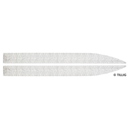 Tillig AKTION 87911 - Bodenfläche Zuschnitt für Weiche links/rechts - Pflastersteinstruktur