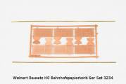 Bahnhofspapierkorb 6 Stck - Bausatz aus Messingtzteilen